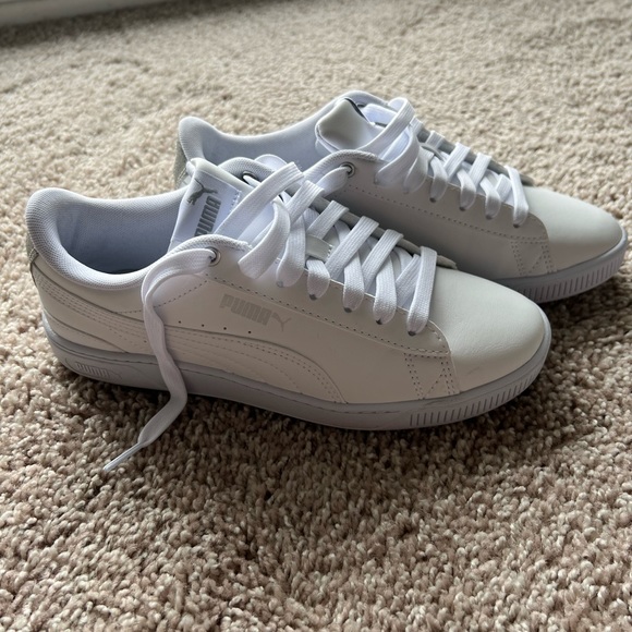 Puma White Memory Foam Sneakers - Picture 1 of 9